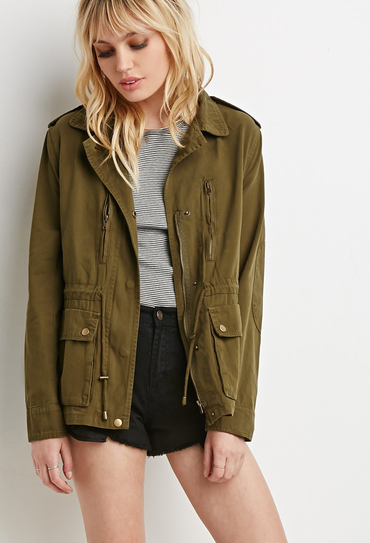 Forever 21 Classic Utility Jacket in Green | Lyst
