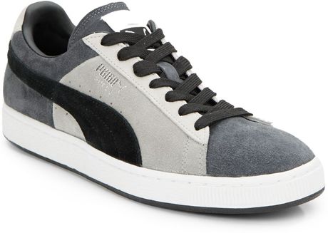 Puma Suede Colorblock Sneakers in Gray for Men (grey) | Lyst
