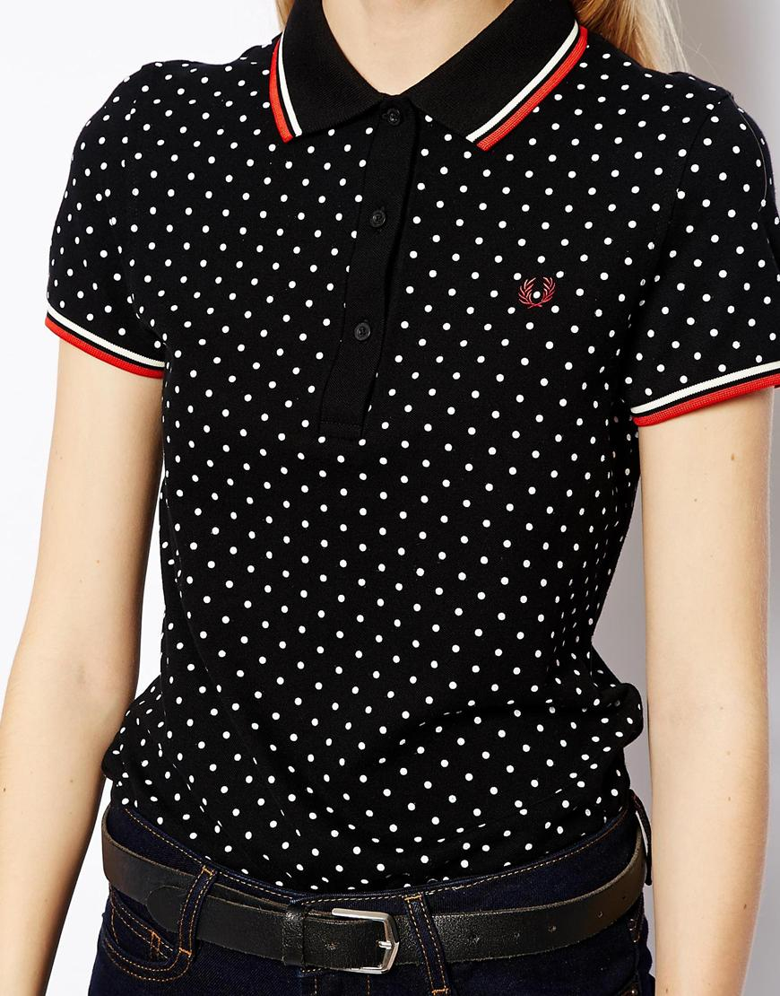 Lyst - Fred Perry Polka Dot Polo Shirt in White