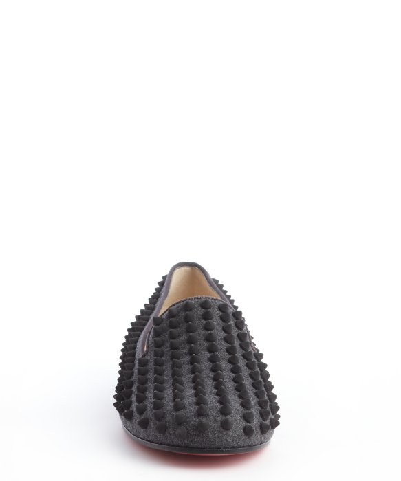blue louboutins sneakers - Christian louboutin Grey and Black Rolling Spikes Loafers in Gray ...