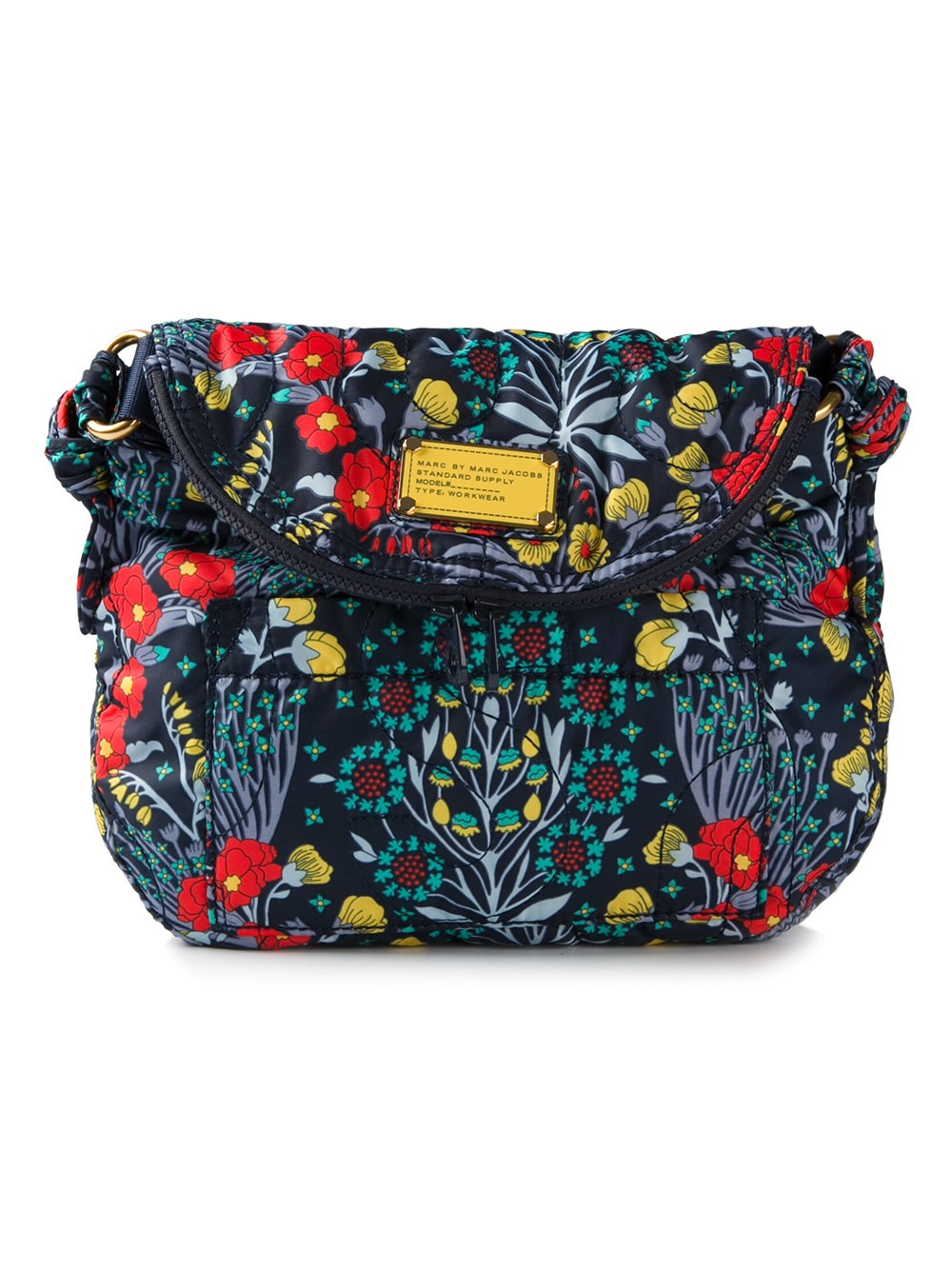Lyst Marc By Marc Jacobs Floral Print Shoulder Bag in Blue