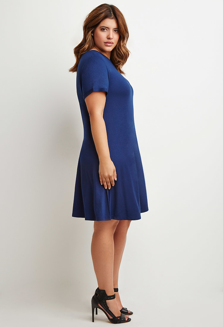Lyst - Forever 21 Plus Size A-line T-shirt Dress in Blue