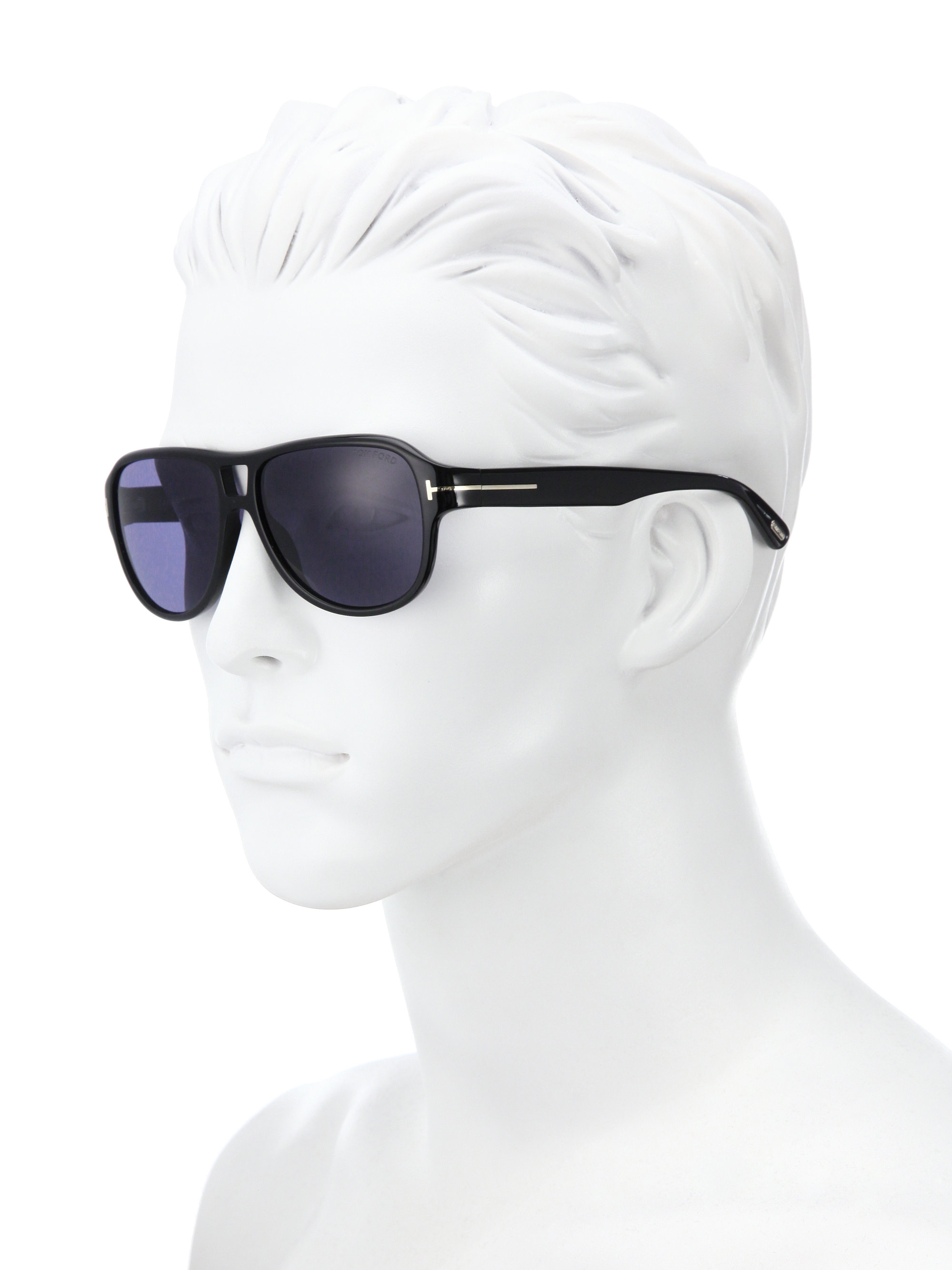 Tom ford Dylan 57mm Aviator Sunglasses in Black for Men | Lyst