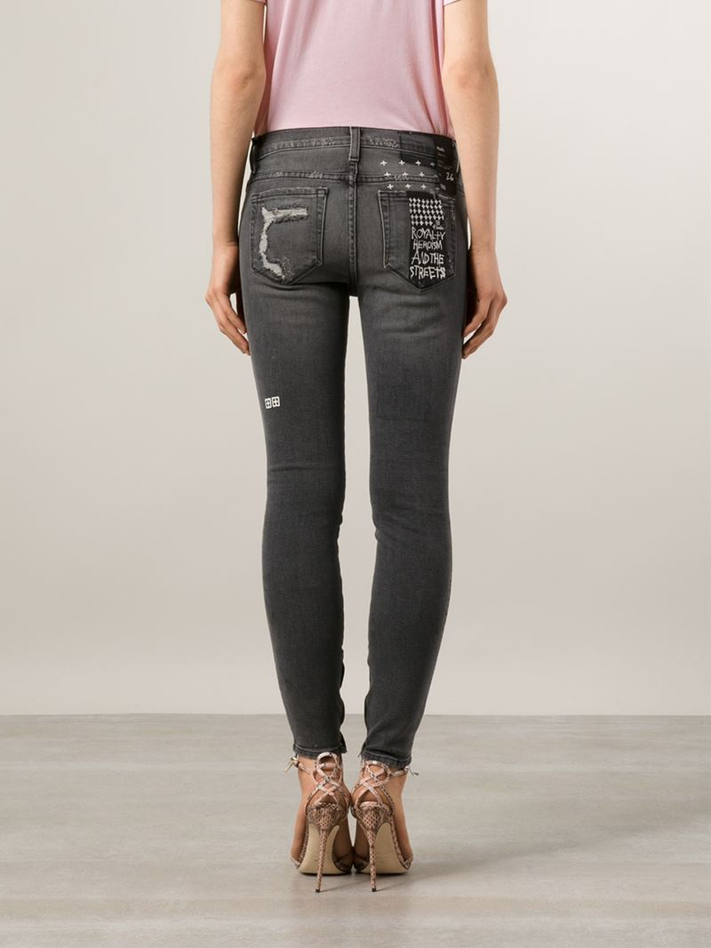 Ksubi Distressed Skinny Jeans In Black - Lyst