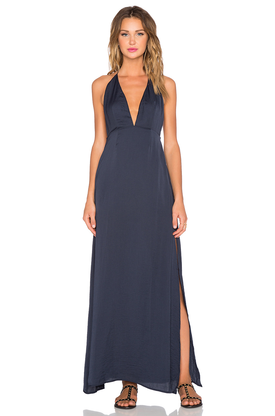 Halter Maxi Dress Blue