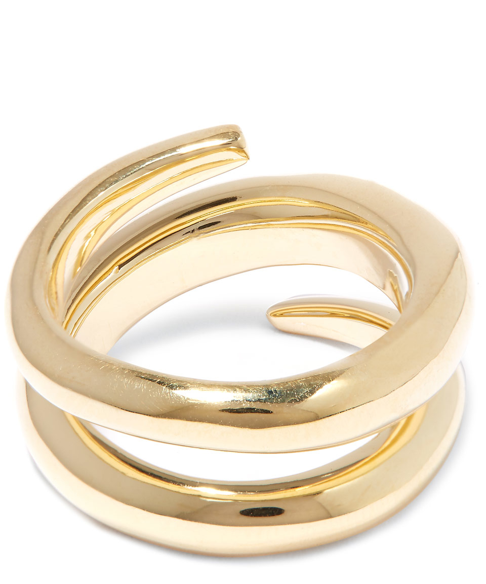 Lyst - Jennifer Fisher Gold-plated Twisted Cylinder Ring in Metallic
