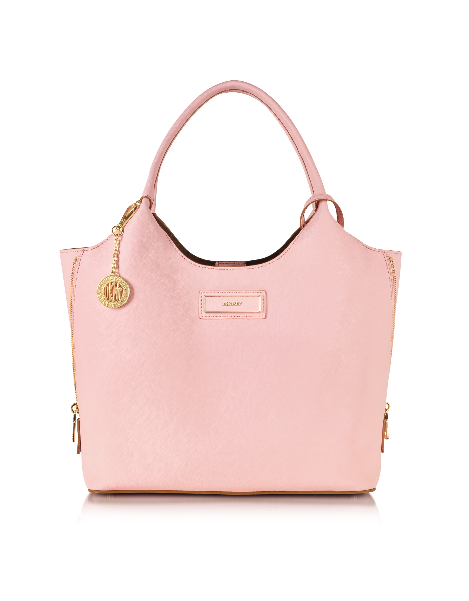Lyst - Dkny Bryant Park Saffiano Leather Zip Tote in Pink