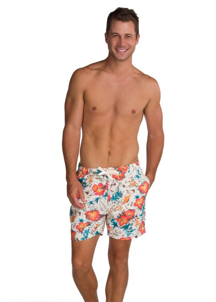 Sperry Top-sider Surfs Up Print Volley Swim Shorts in Multicolor for ...