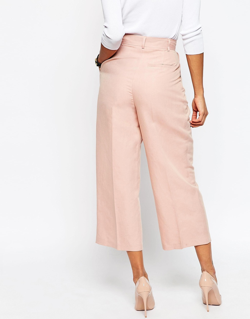 pink culotte pants