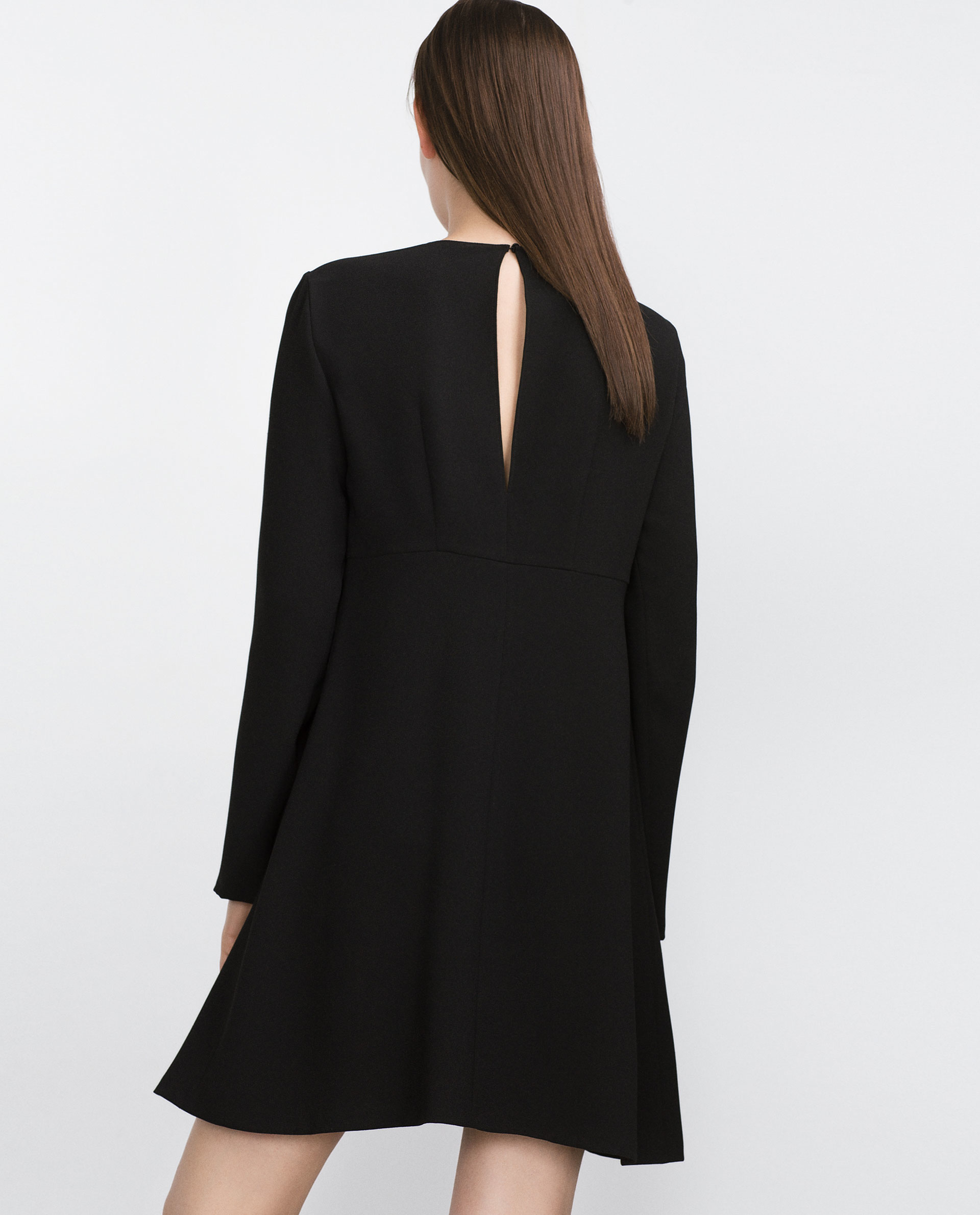 Zara Baby Doll Dress in Black Lyst