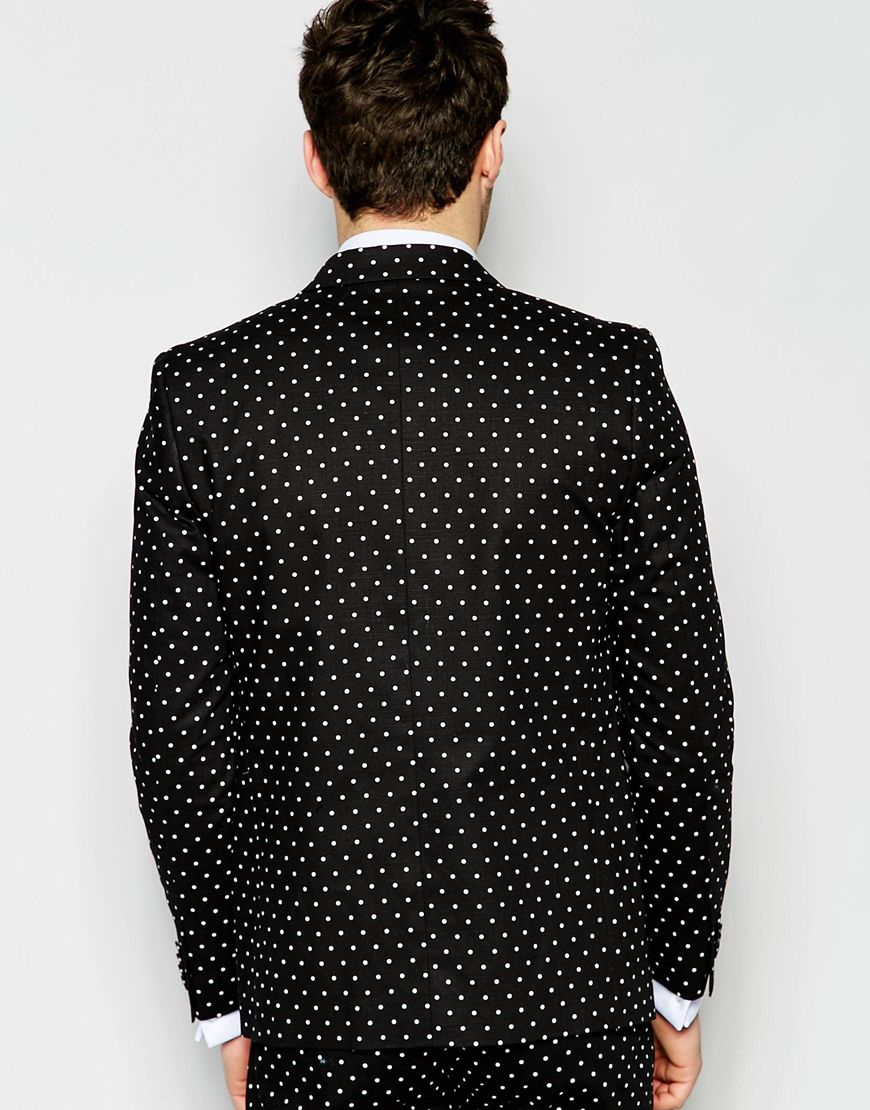 black polka dot jacket