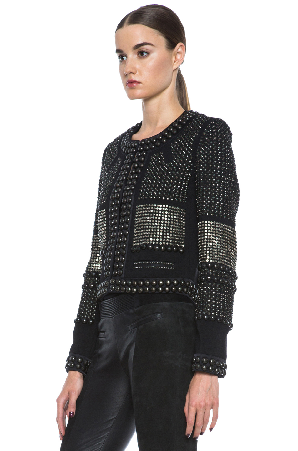 Lyst - Isabel marant Jayna Woolen and Embroidery Jacket in Black