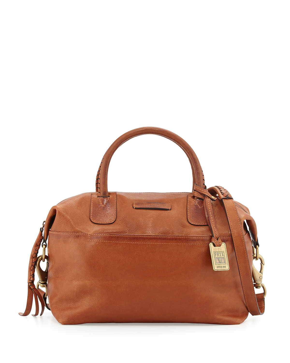 Frye Jenny Soft Leather Satchel Bag in Brown | Lyst