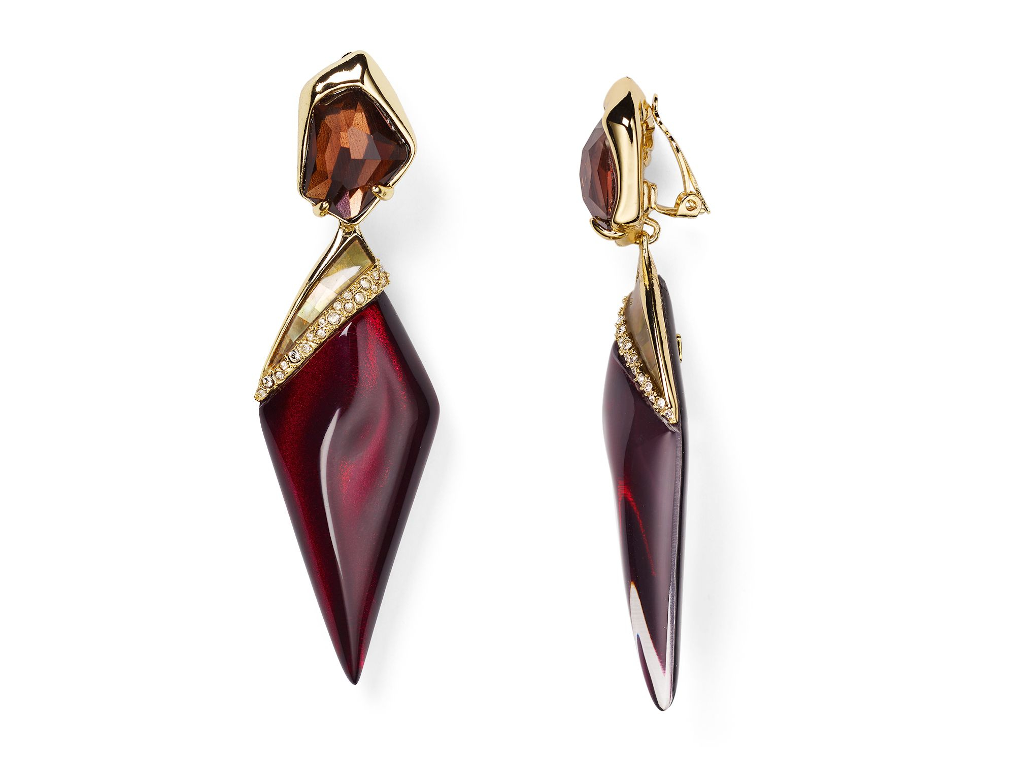 Lyst Alexis Bittar Lucite Clip On Earrings In Black Gallery