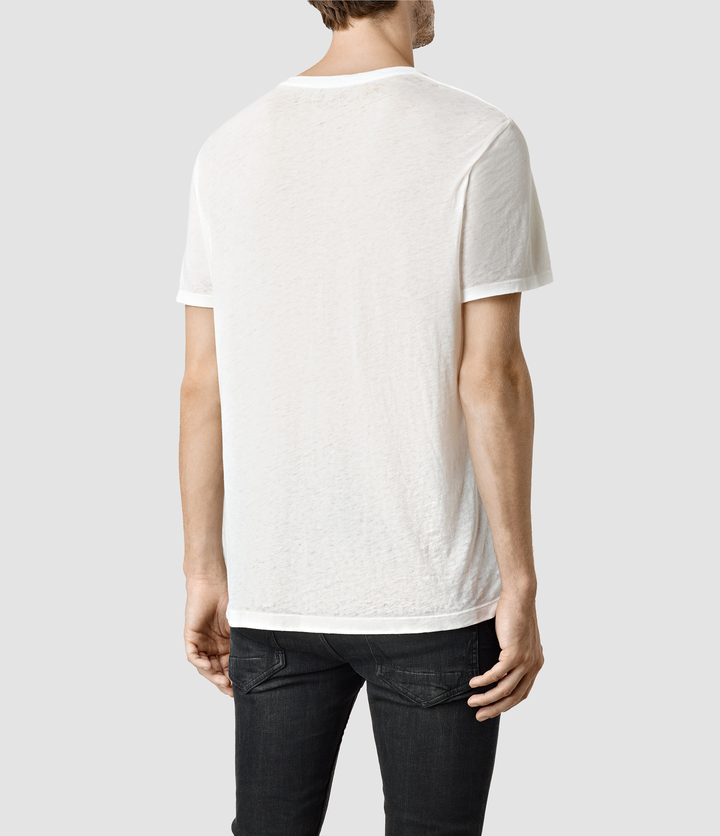 Lyst Allsaints Lyric Crew Tshirt in White for Men