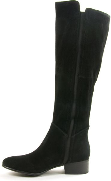 Steve Madden Suede Tall Boots in Black | Lyst
