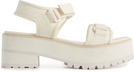 Asos Fear Chunky Sandals in White | Lyst