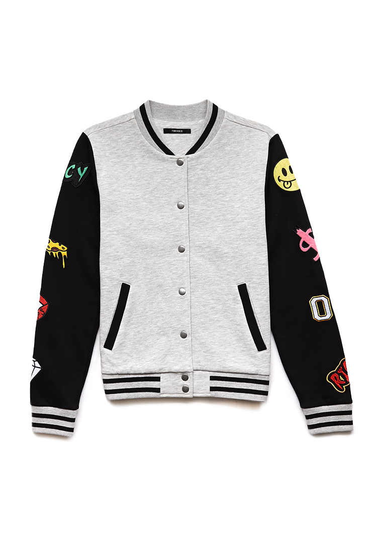 Lyst Forever 21 Forever Cool Patch Varsity Jacket You've Been Added