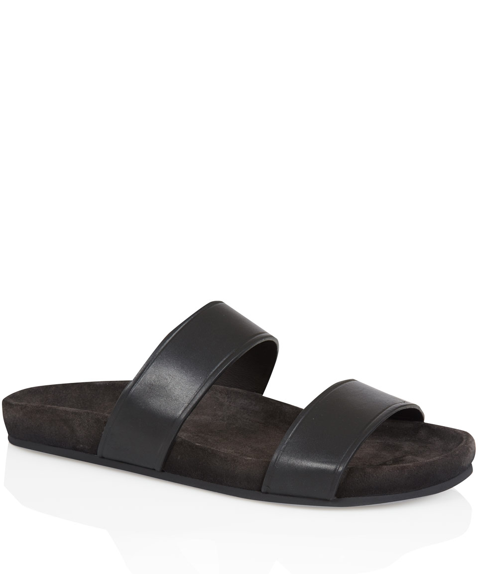 Lyst - Lanvin Black Double Strap Sandals in Black for Men