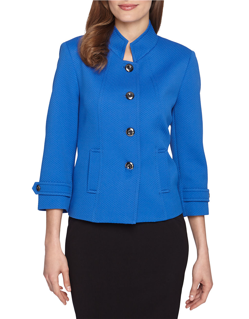 Tahari Palin Tailored Blazer in Blue - Lyst