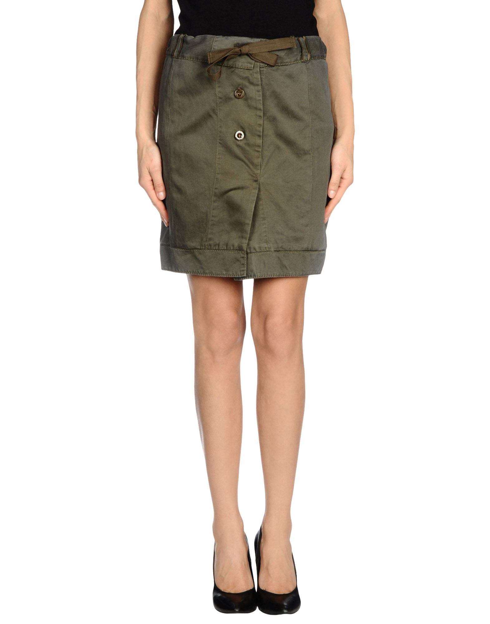 Le jean de marithé + françois girbaud Mini Skirt in Natural (Lead) | Lyst