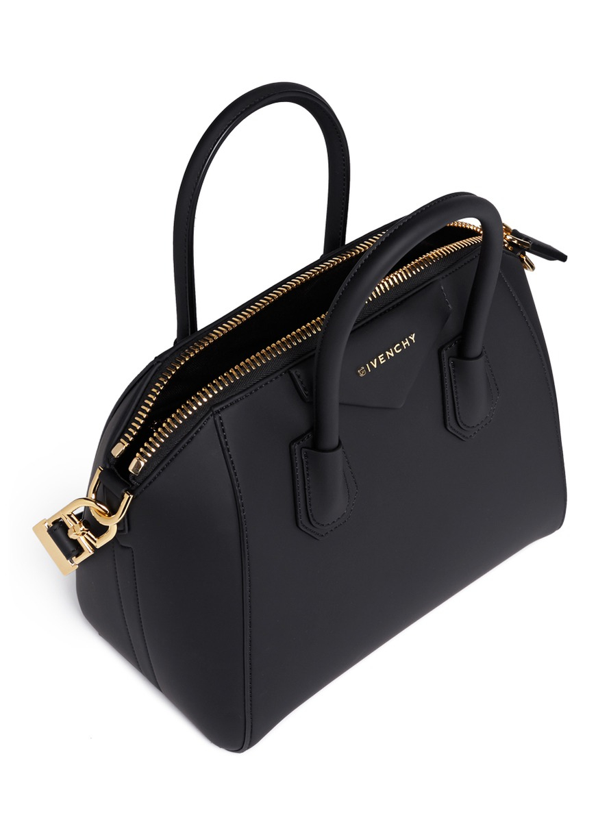 Lyst - Givenchy Antigona Small Rubberized Shoulder Bag in Black
