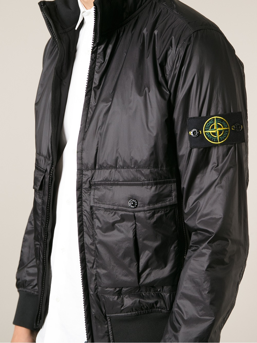  Stone  island  Bomber Jacket  in Black for Men Lyst