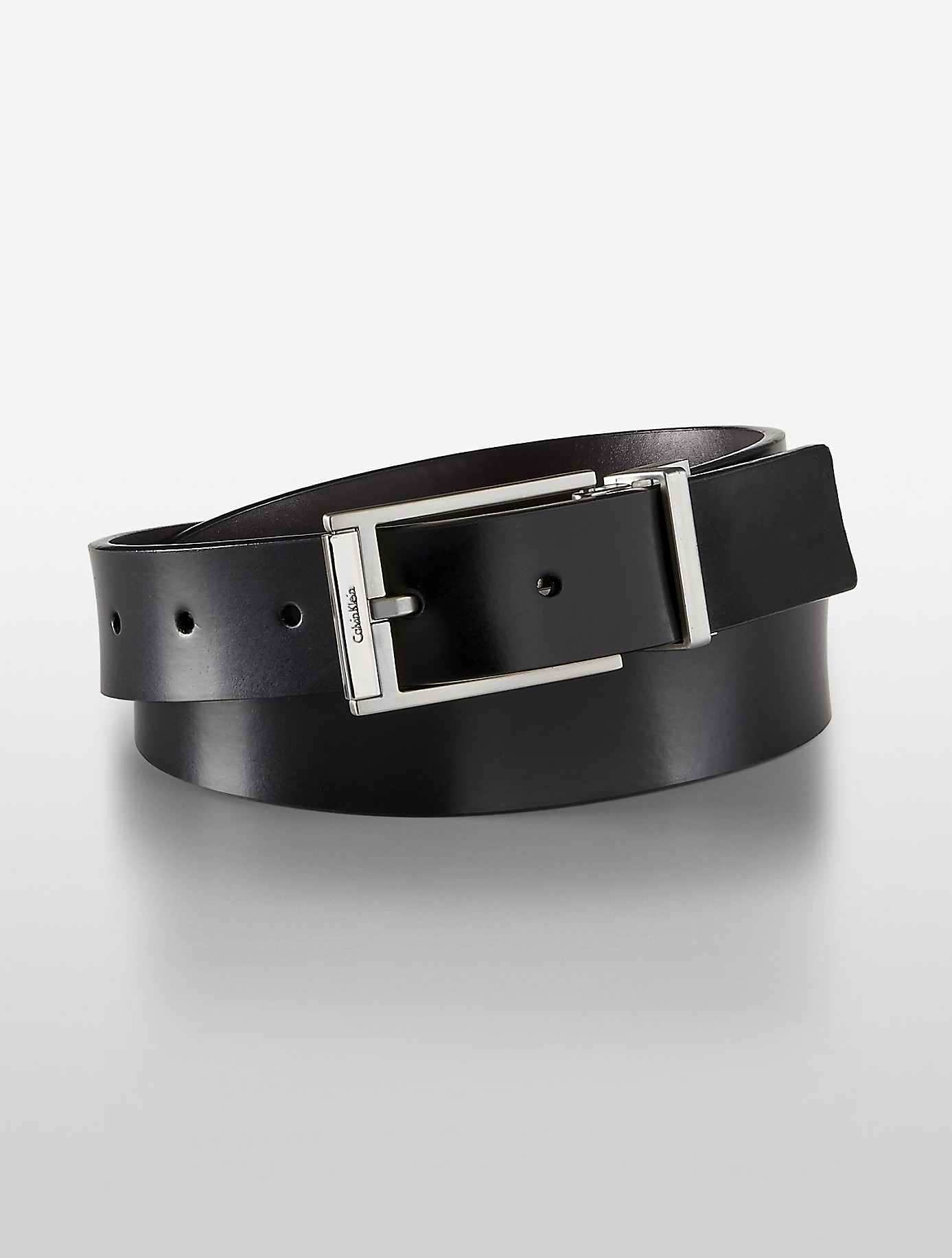 Calvin klein White Label Reversible Leather Belt in Black for Men Lyst