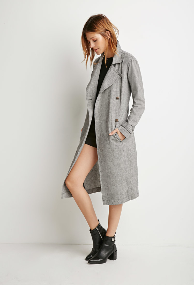 Brooks Brothers Micro Houndstooth Trench Coat In Green Lyst Gallery