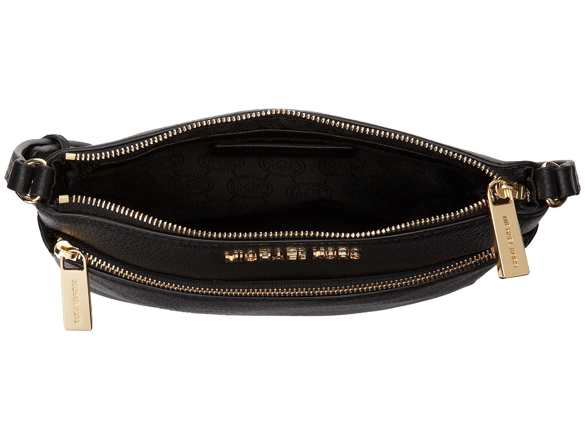 Michael michael kors Riley Small Flat Crossbody in Black Lyst