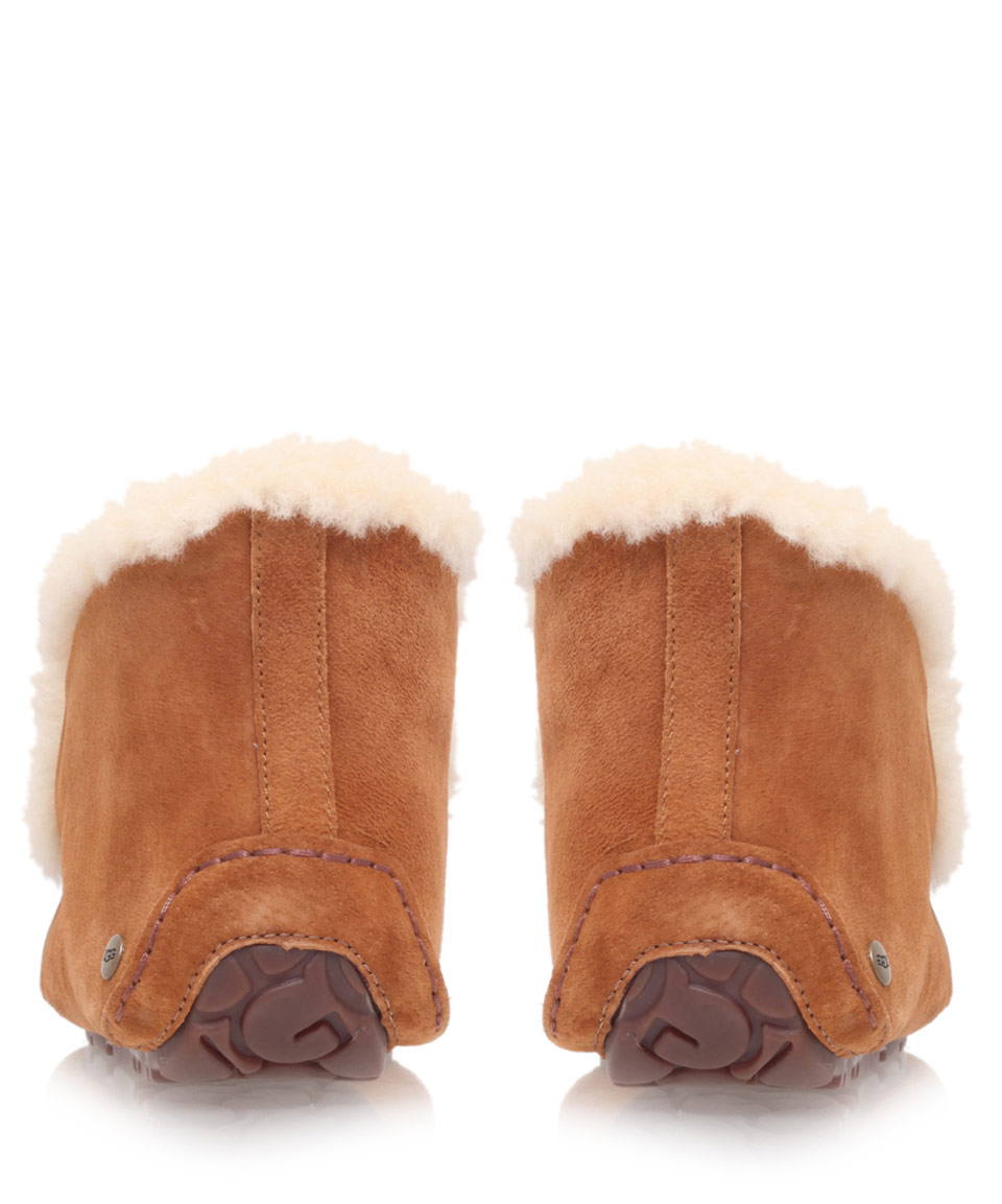 Lyst - UGG Tan Alena Sheepskin Slipper Boots in Brown