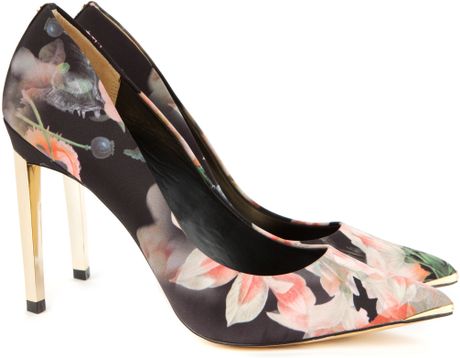 Ted Baker Printed Court Heel in Floral (Jet) | Lyst