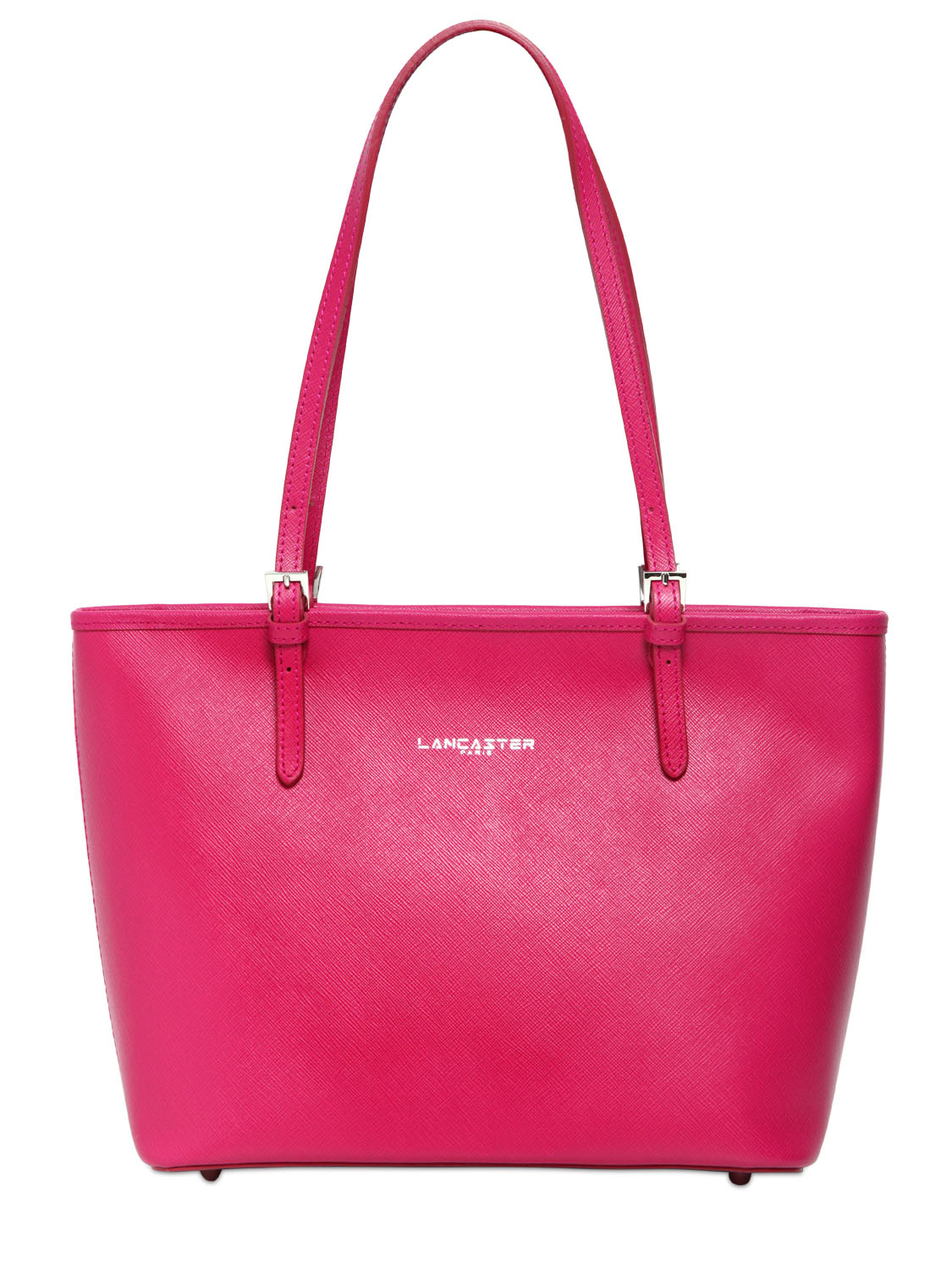 Lancaster Adele Saffiano Leather Tote Bag in Pink | Lyst