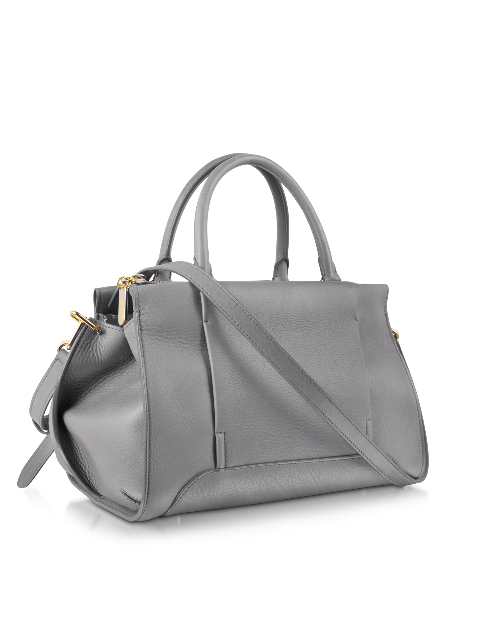 Sonia rykiel Edgar Graphite Medium Leather Handbag in Gray | Lyst
