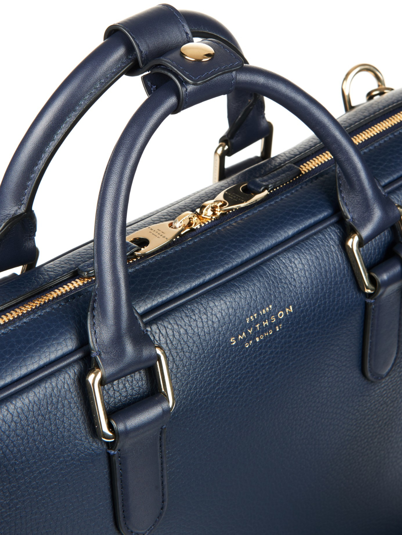 Lyst Smythson Leather Briefcase in Blue for Men
