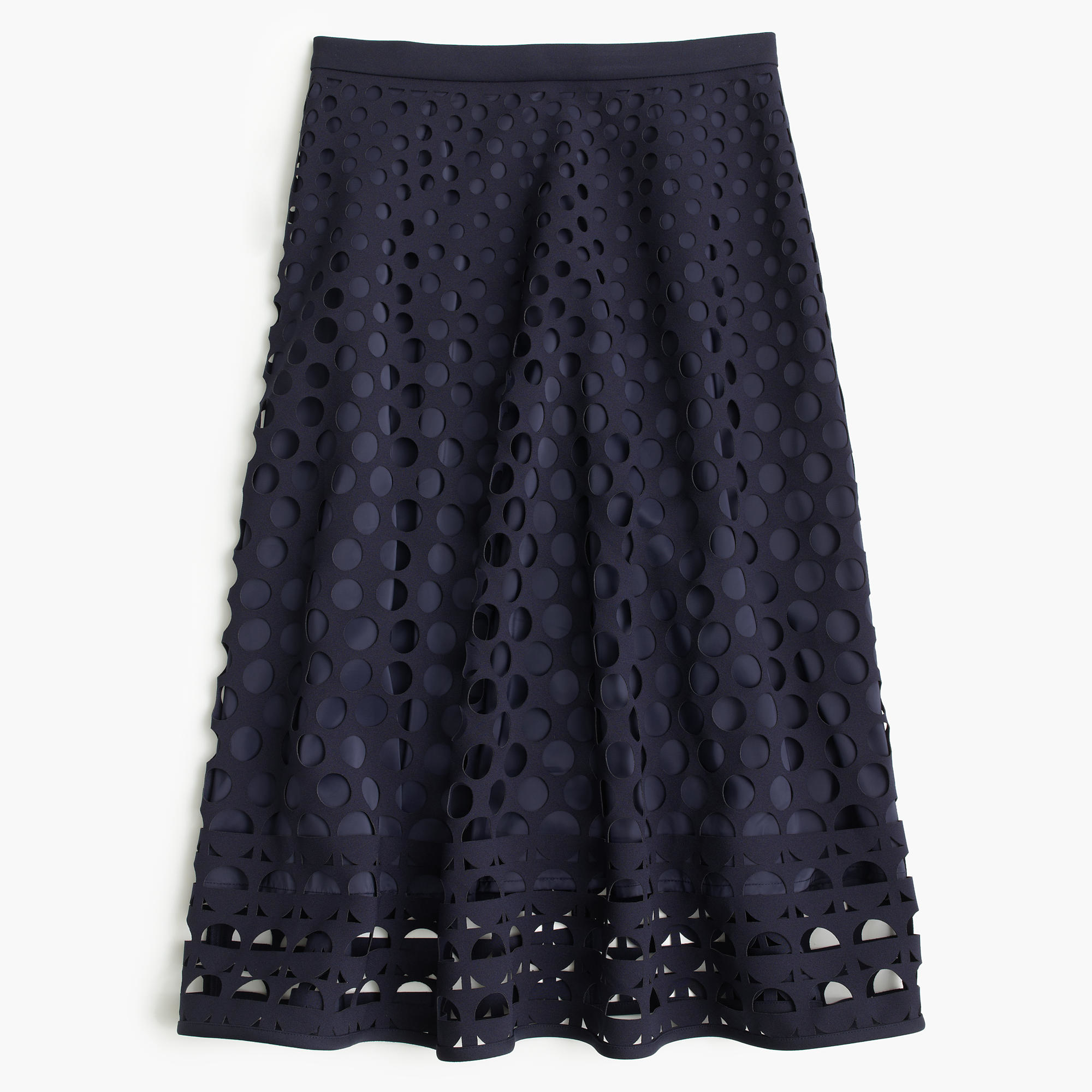 J.crew Perforated Eyelet Aline Skirt in Blue (navy) Lyst
