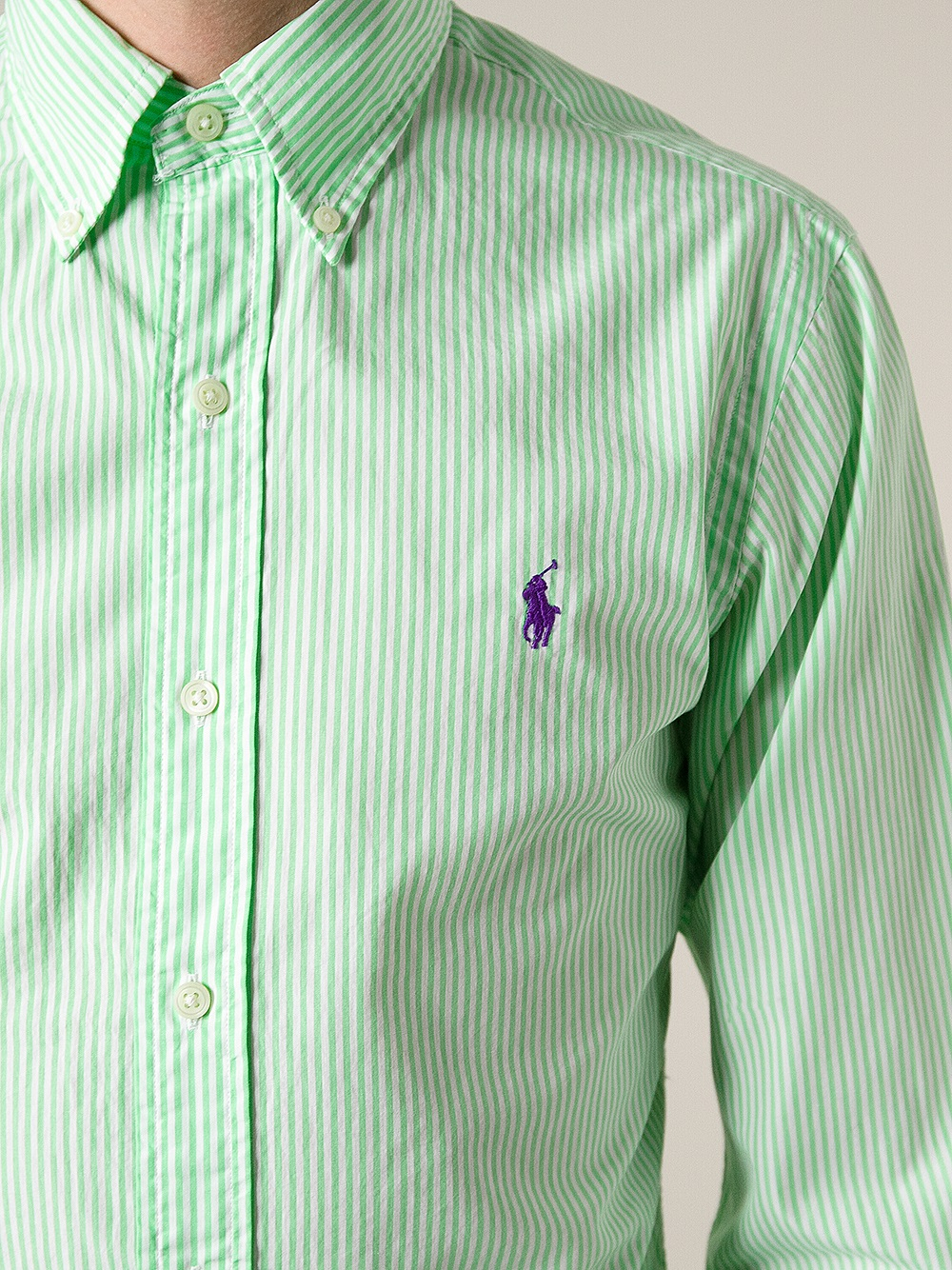 Lyst - Polo Ralph Lauren Classic Striped Shirt in Green for Men