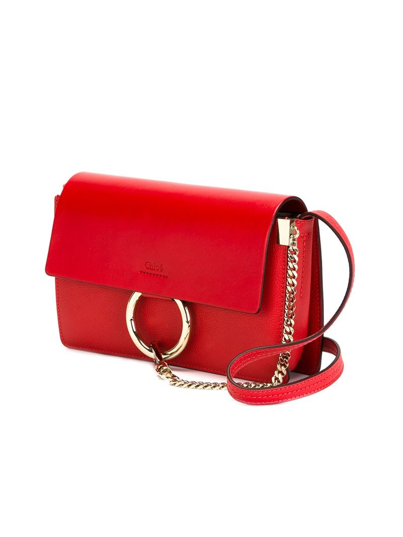Lyst Chloé Small Faye Cross Body Bag In Red Gallery