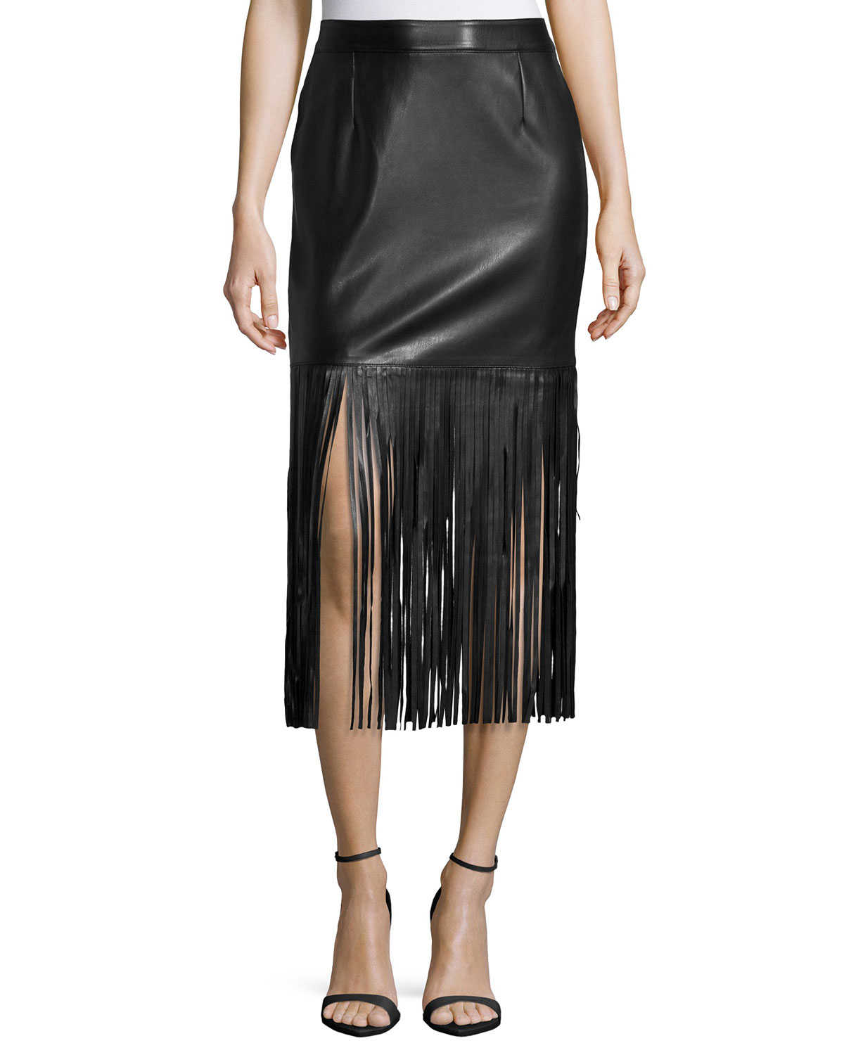 Leather Fringe Skirt 84