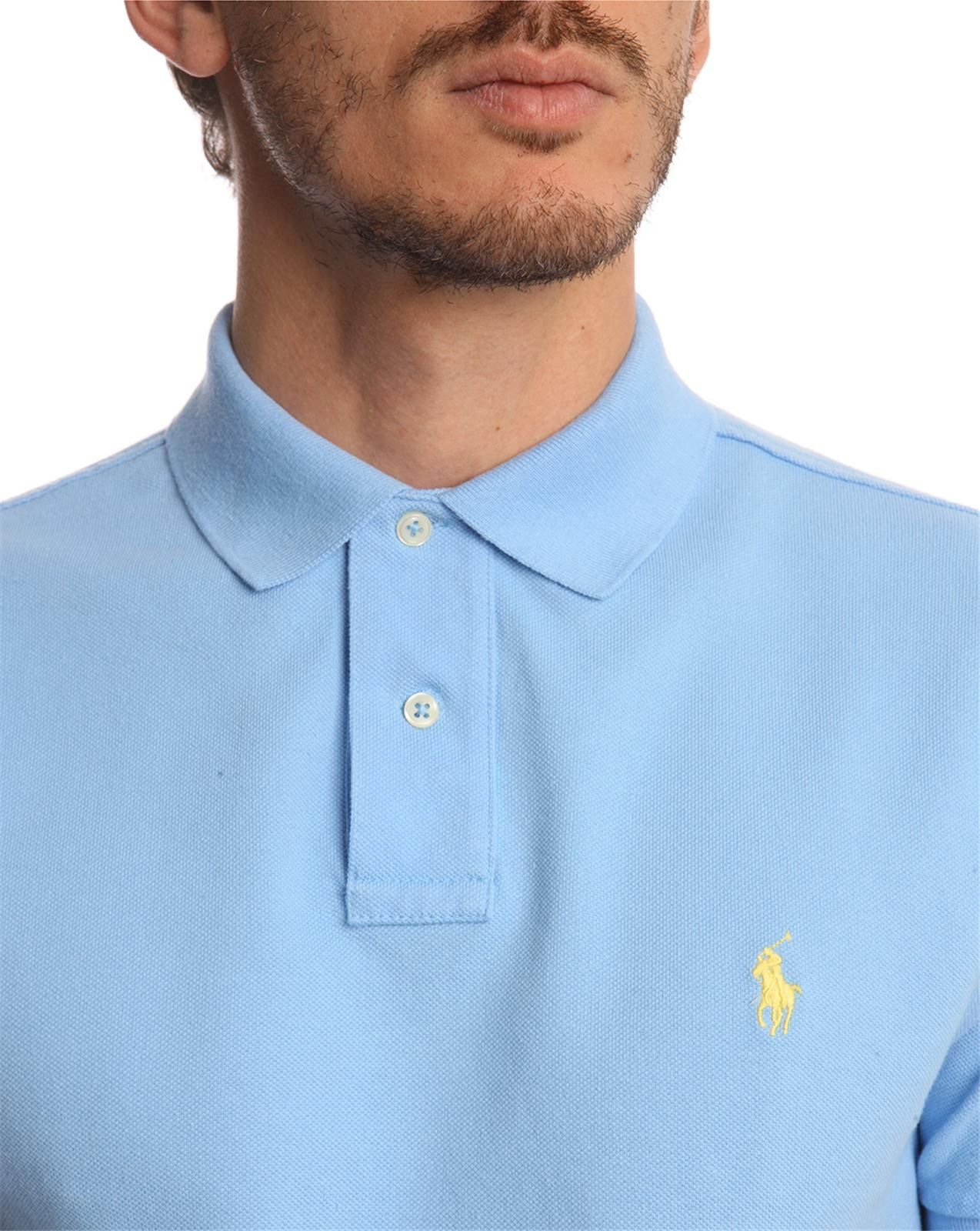 Polo ralph lauren Slim Fit Sky Blue Polo Shirt in Blue for Men (sky) | Lyst