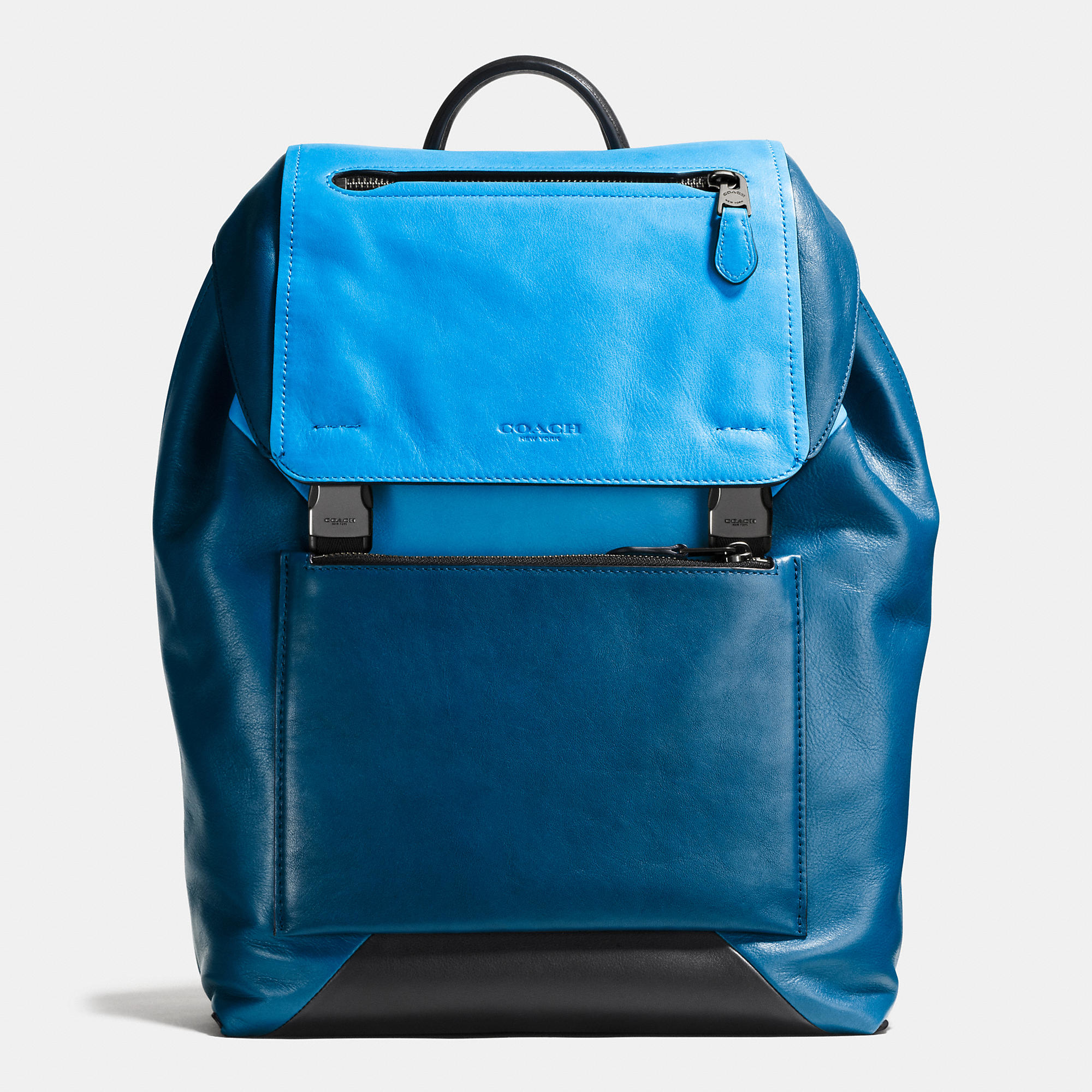 Lyst - Coach Manhattan Backpack In Sport Calf Leather in Blue for Men
