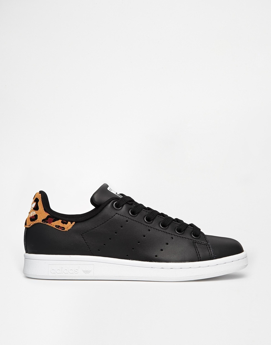 Adidas Originals Stan Smith Black Animal Print Sneakers in ...