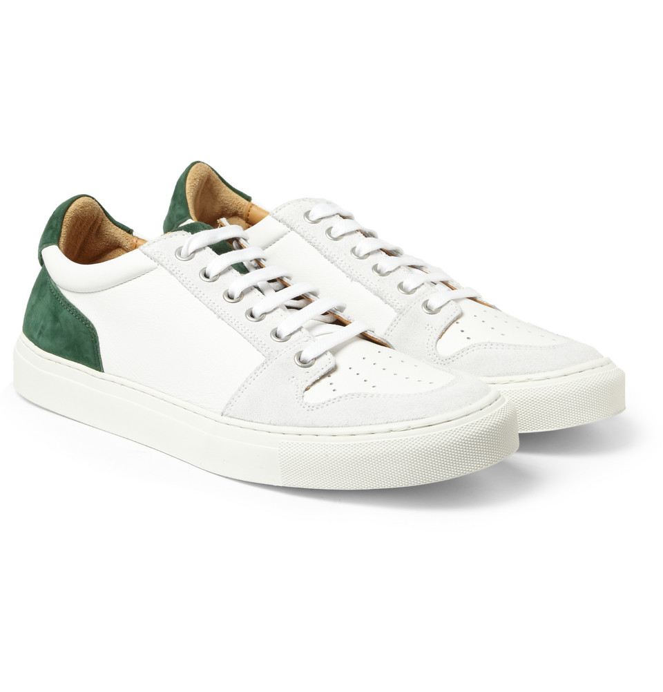 Ami Leather and Suede Sneakers in White for Men | Lyst