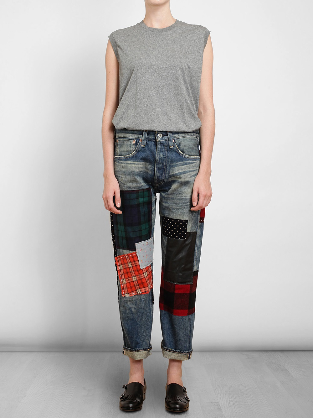 Lyst - Junya Watanabe Patch-work Denim Jeans in Blue