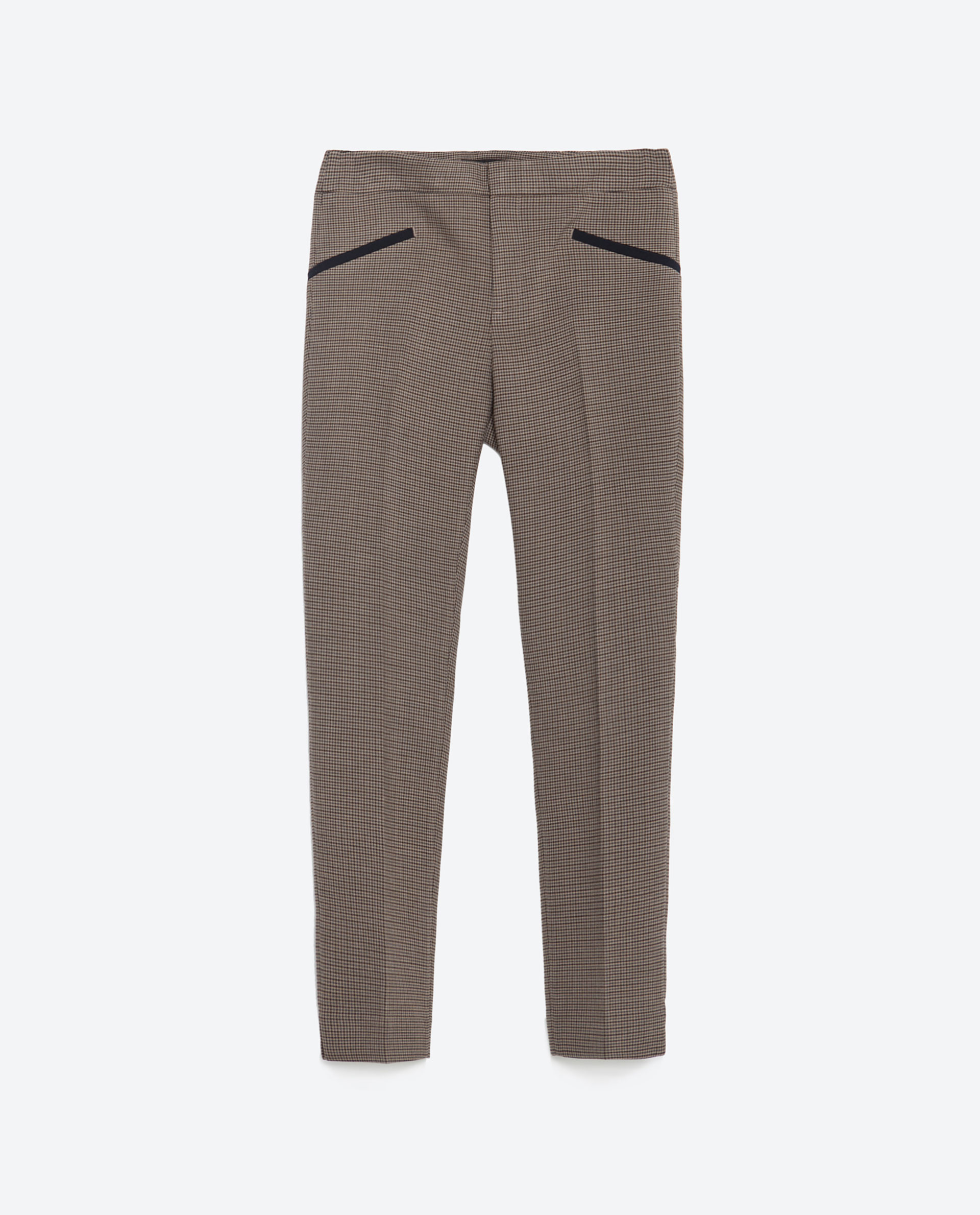 Zara Check Trousers in Gray | Lyst