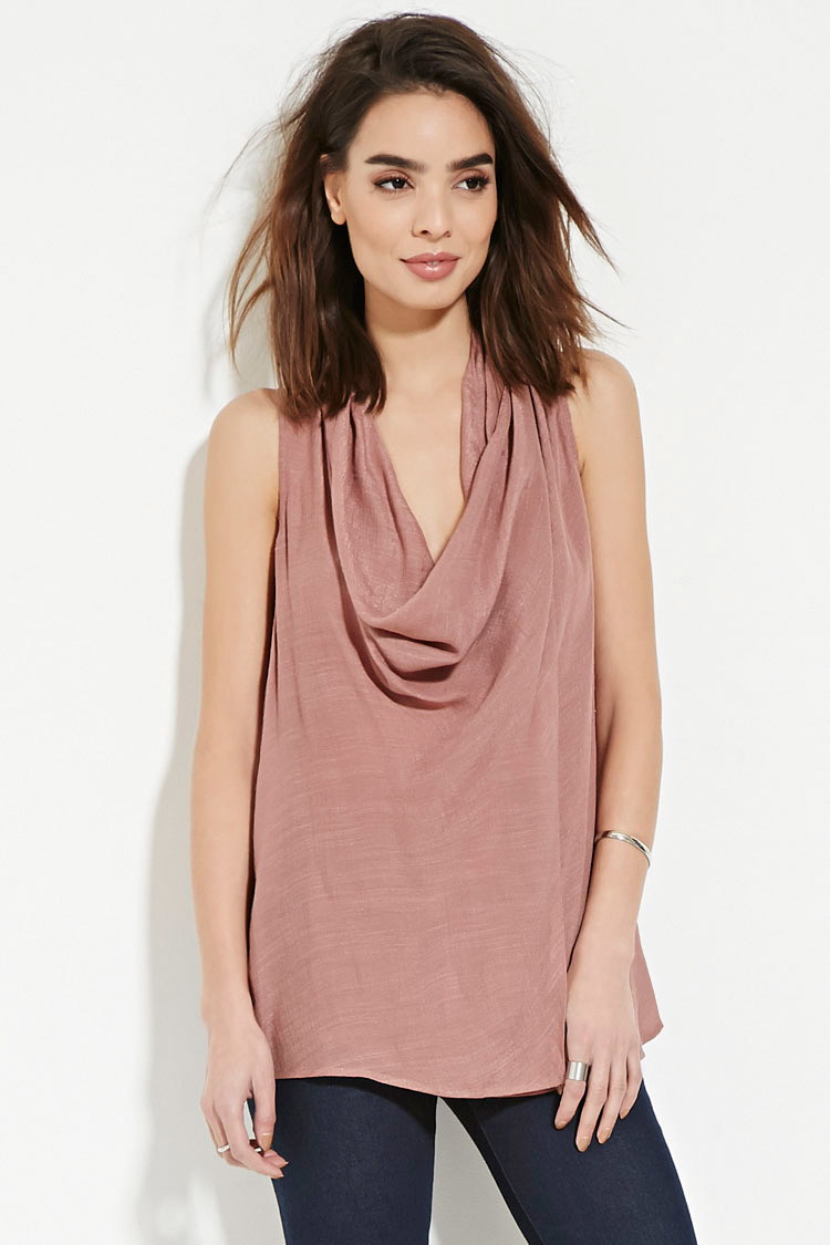 forever 21 draped wrap front top in brown forever 21 contemporary draped wrap front top in pink lyst forever 21 draped wrap front top in brown forever 21 contemporary draped wrap front top in pink lyst