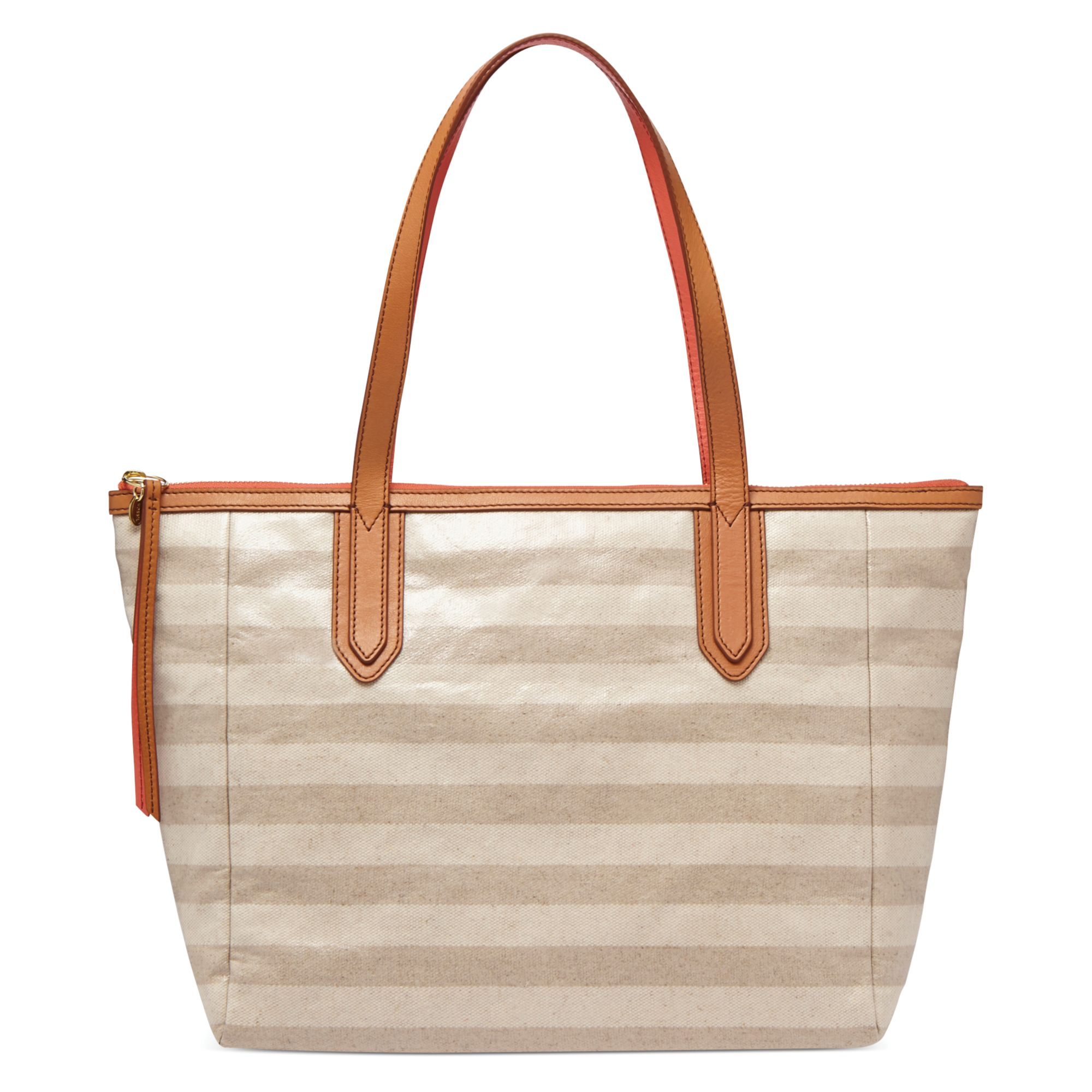 Lyst - Fossil Sydney Coated Canvas Shopper in Natural