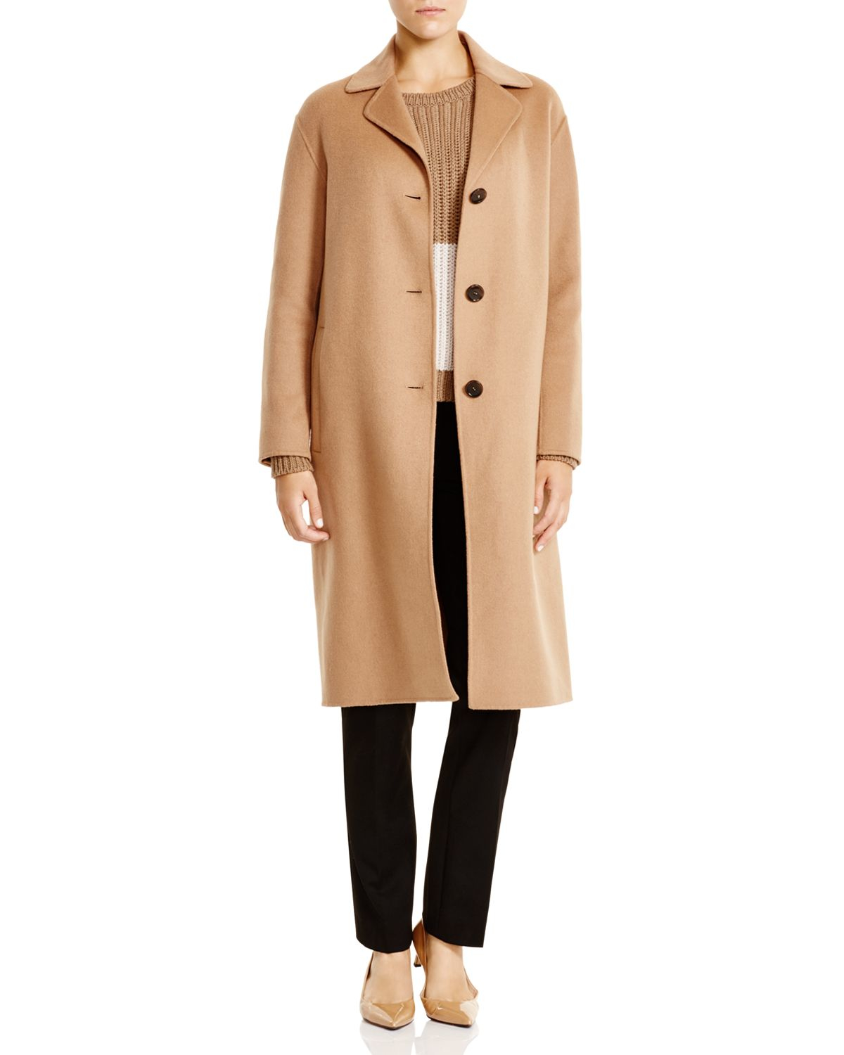 weekend max mara camel hudson three button coat beige product 1 422413874 normal