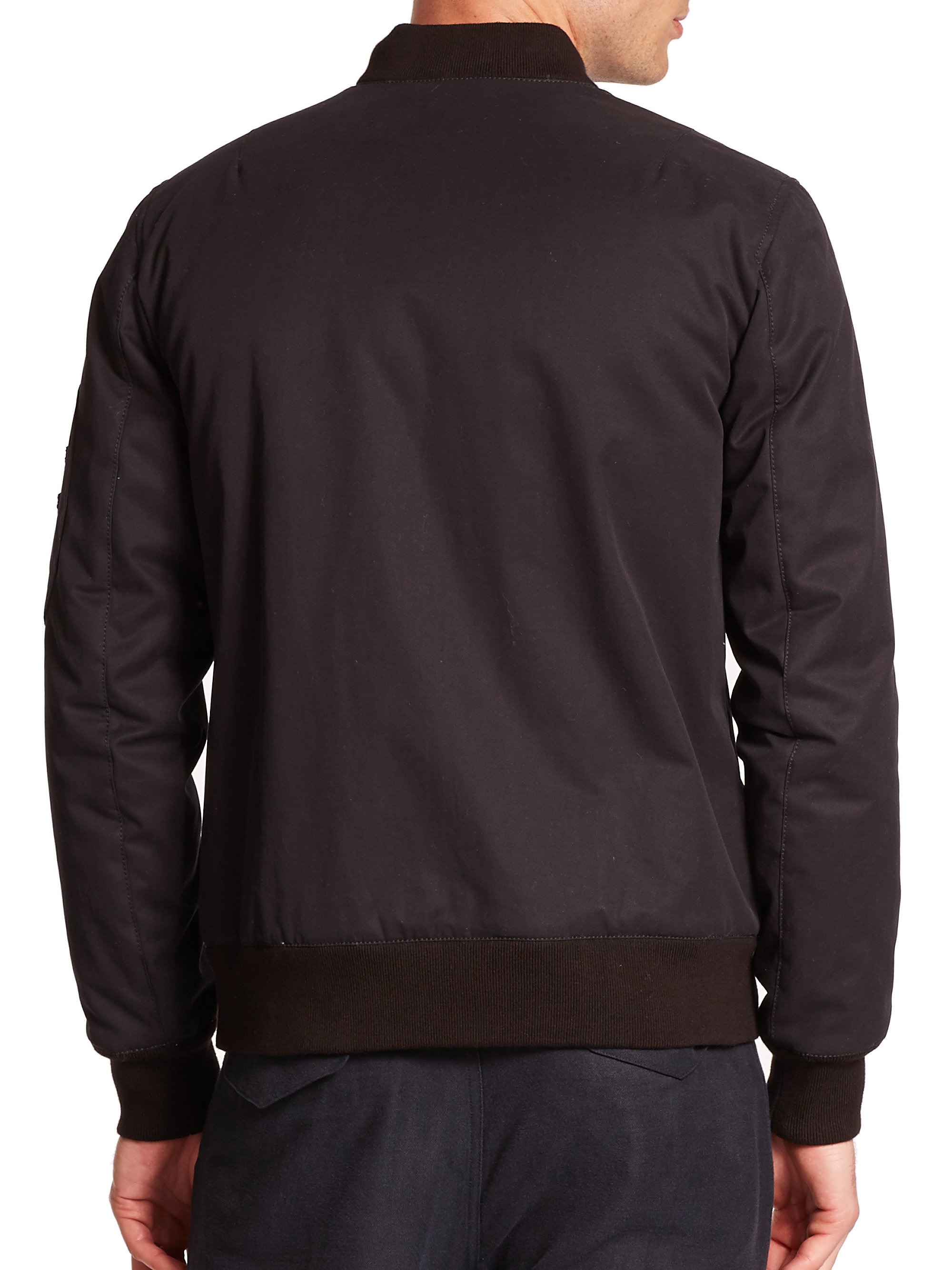 Lyst - Helmut Lang Cotton Twill Bomber Jacket in Black for Men