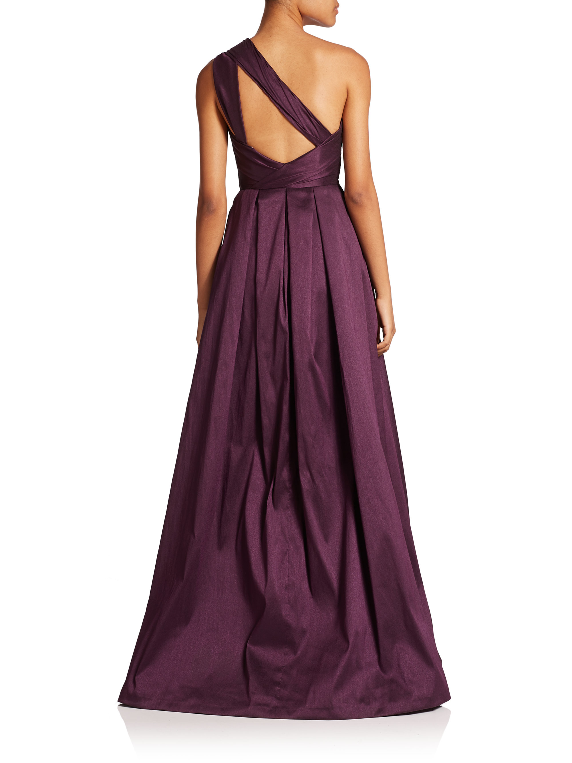 monique lhuillier purple gown